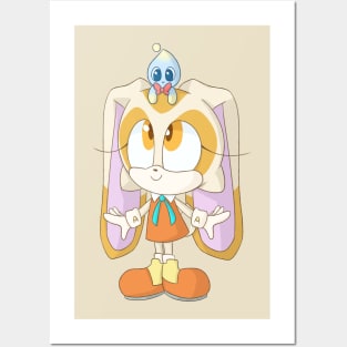 Sonic inspired: Cream the Rabbit and Cheese the Chao Posters and Art